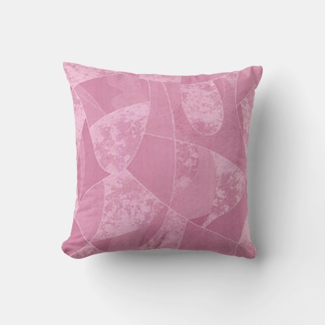 Pink Stain Glass Reversible Pillow (Front)