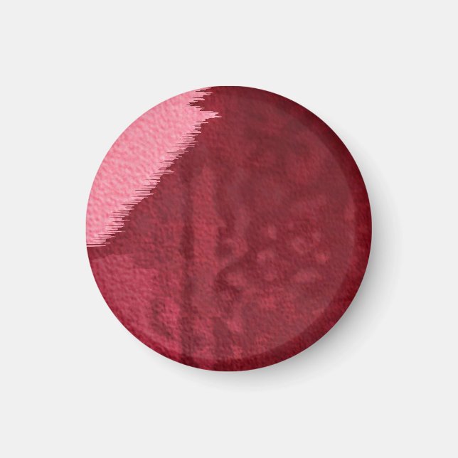 Pink Stain on Red Magnet (Front)