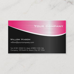Pink Stainless Steel, Professional Business Card