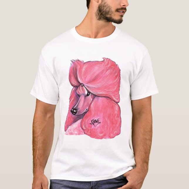 Pink Standard Poodle T-Shirt (Front)