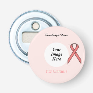 Pink Standard Ribbon Template by Kenneth Yoncich Bottle Opener