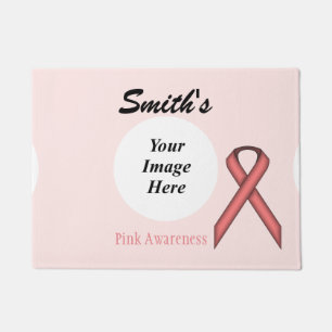 Pink Standard Ribbon Template by Kenneth Yoncich Doormat