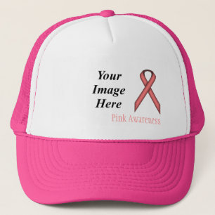 Pink Standard Ribbon Template by Kenneth Yoncich Trucker Hat