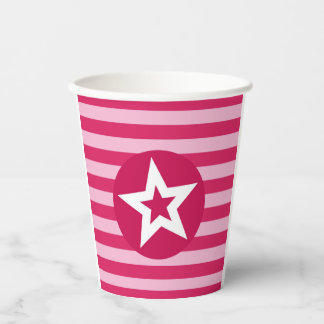 Pink Star and Stripe Cup