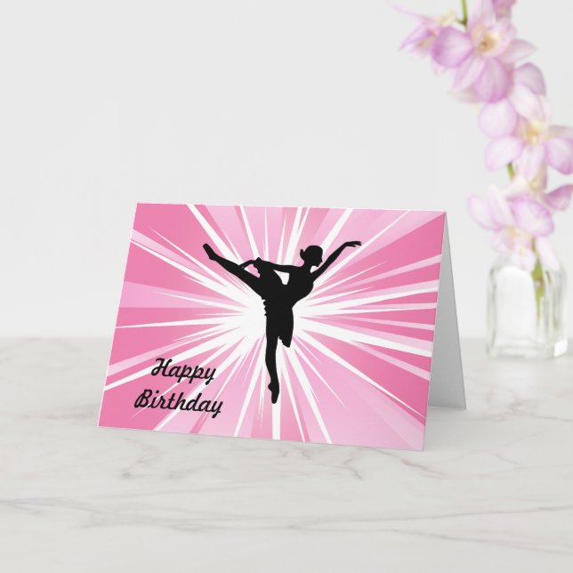 Pink Star Ballerina Card (Orchid)