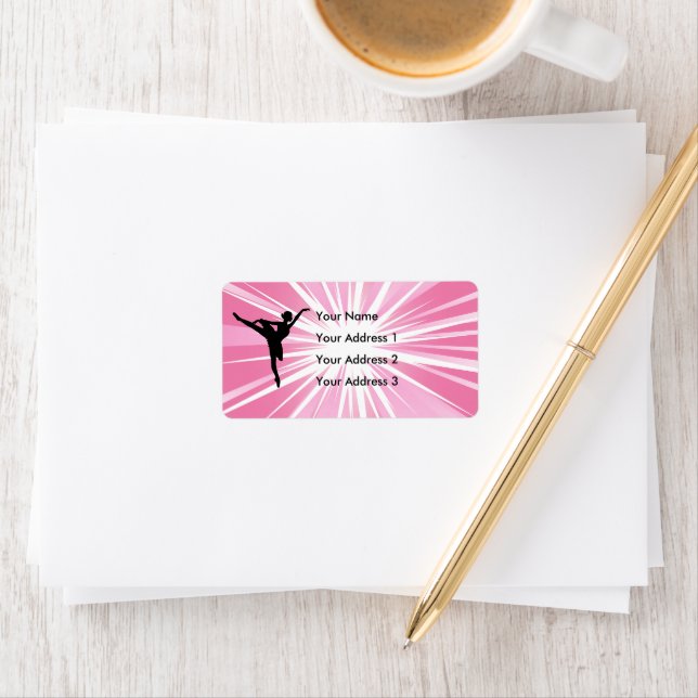 Pink Star Ballerina Label (Insitu)