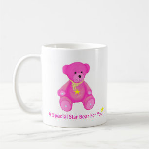 Pink Star Bear Coffee Mug