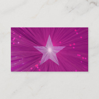 Pink Star business card template