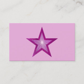 Pink Star business card template pale pink