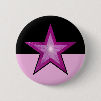 Pink Star button black pale pink