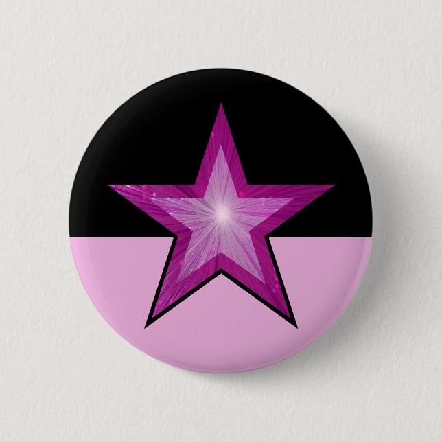Pink Star button black pale pink (Front)