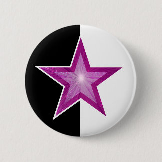 Pink Star button black white