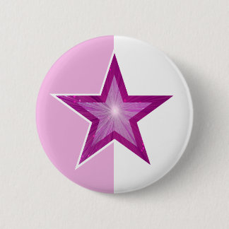 Pink Star button pale pink white