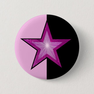 Pink Star button pink black