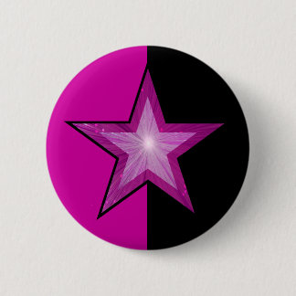 Pink Star button pink black