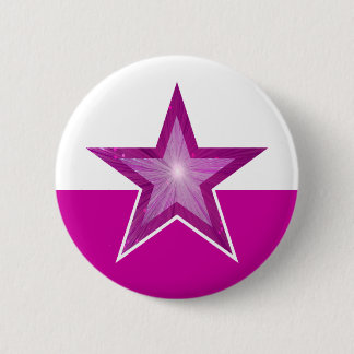 Pink Star button pink white