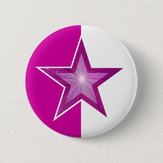 Pink Star button pink white