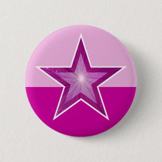 Pink Star button two tone pink
