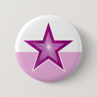 Pink Star button white pale pink
