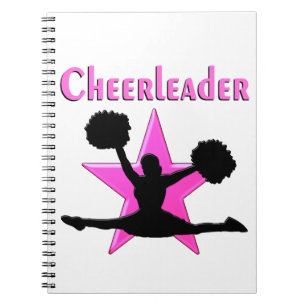 PINK STAR CHEERLEADER NOTEBOOK