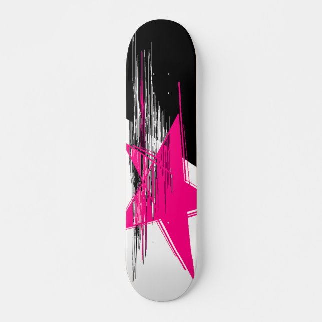 Pink star deck skateboard (Front)