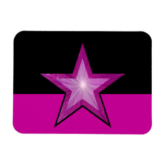 Pink Star flexible magnet black pink