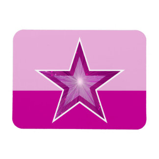 Pink Star flexible magnet pink two colour
