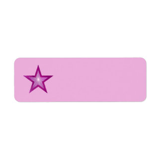 Pink Star label pink plain