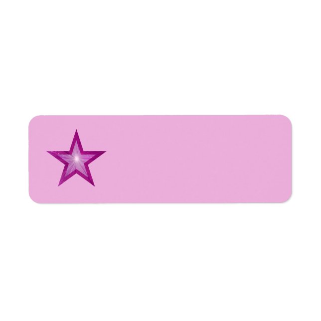 Pink Star label pink plain (Front)