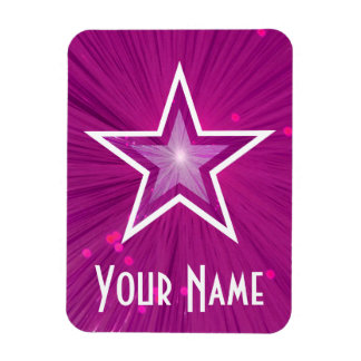 Pink Star 'Name' flexible magnet