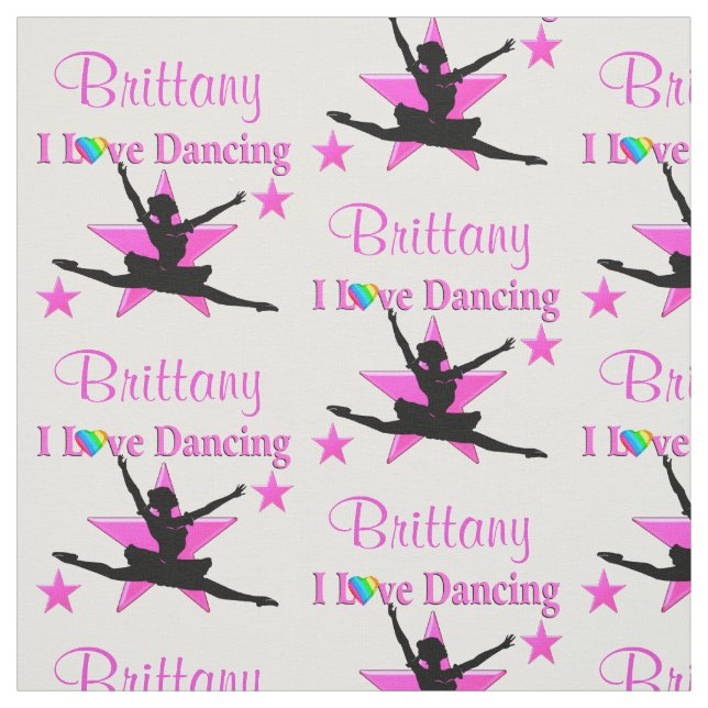 PINK STAR PERSONALIZED DAZZLING DANCER FABRIC (Swatch)