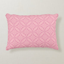 Pink Star Petal Accent Pillow