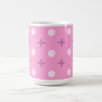 Pink Star Petal Dot Pattern