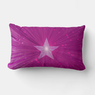 Pink Star printed throw pillow