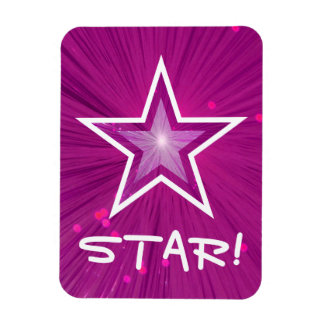 Pink Star 'STAR!' flexible magnet
