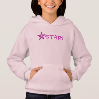 Pink Star 'STAR!' small star front  & back pink