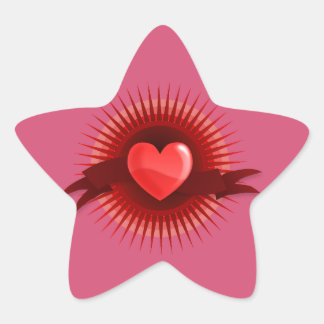 Pink Star Star Sticker