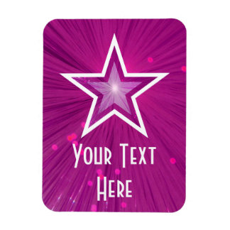Pink Star 'Text' flexible magnet vertical