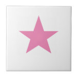 Pink Star Tile<br><div class="desc">Pink Star Ceramic Tile.  Stars are always in fashion!</div>