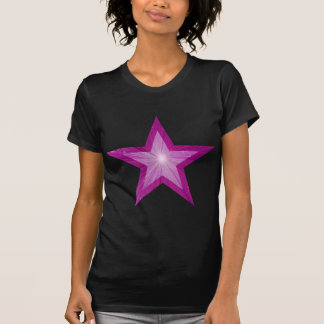 Pink Star 'two tone' ladies t -shirt black T-Shirt