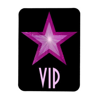 Pink Star 'VIP' flexible magnet black