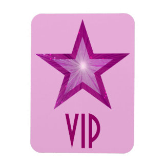 Pink Star 'VIP' flexible magnet pale pink