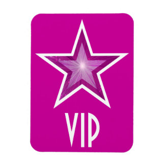 Pink Star 'VIP' flexible magnet pink