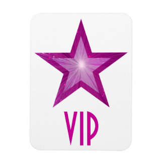 Pink Star 'VIP' flexible magnet white