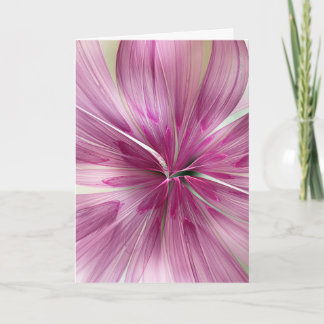 "Pink Star Wildflower" by Nan Engen Greeting Card