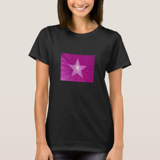 Pink Star women's t-shirt black