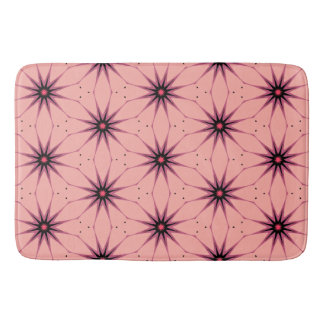 Pink Starburst Geometric Pattern Lamp Bath Mat