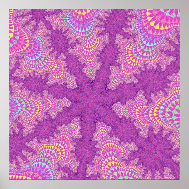 Pink Starburst Poster (Front)