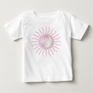 Pink Starburst Yin Yang Baby T-Shirt