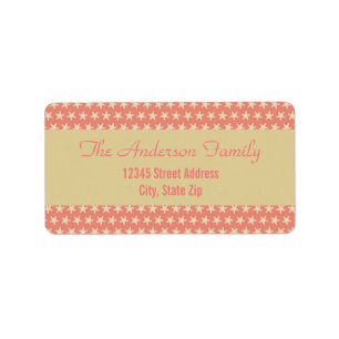 Pink Starfish Beach - Address Labels